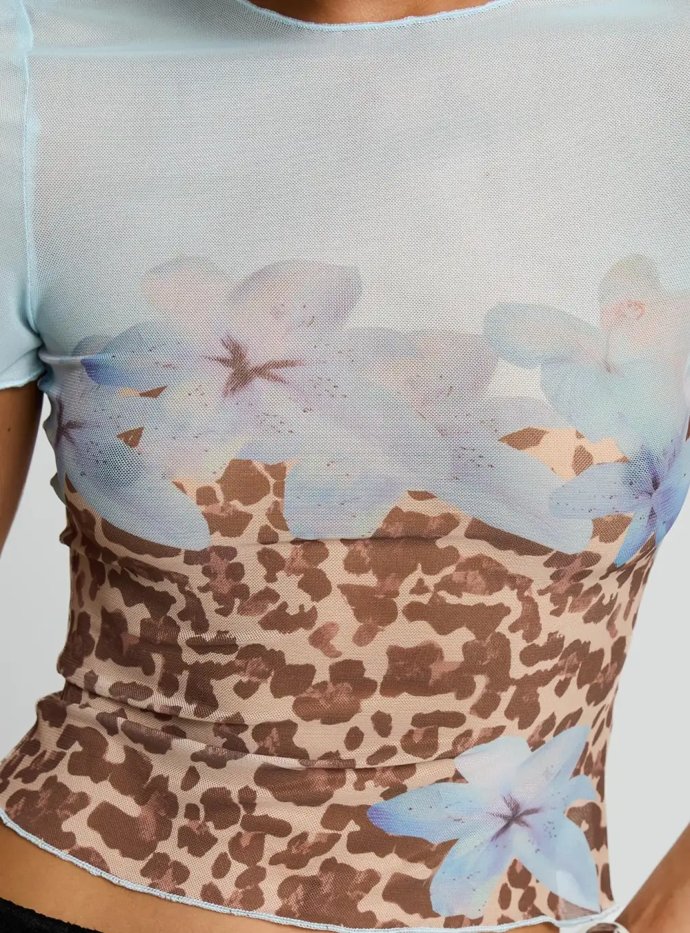 Pop Quiz Mesh Printed Top