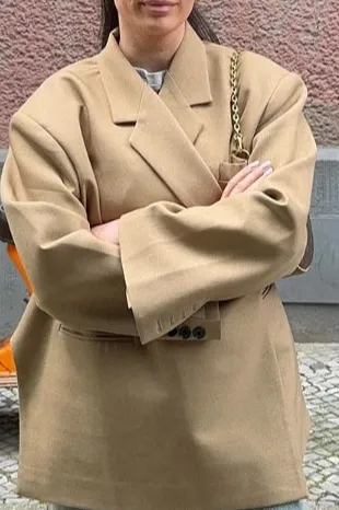 Oversized Slit Blazer