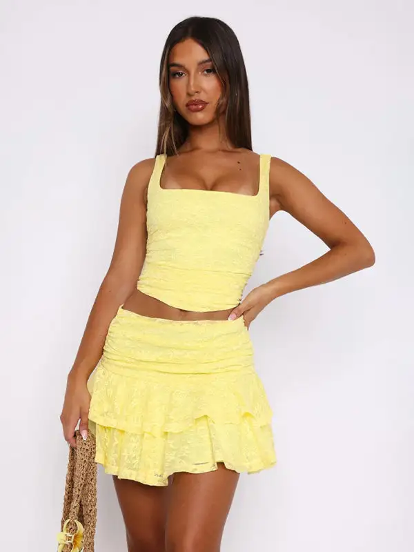 Comfy Lace Knit Skirt
