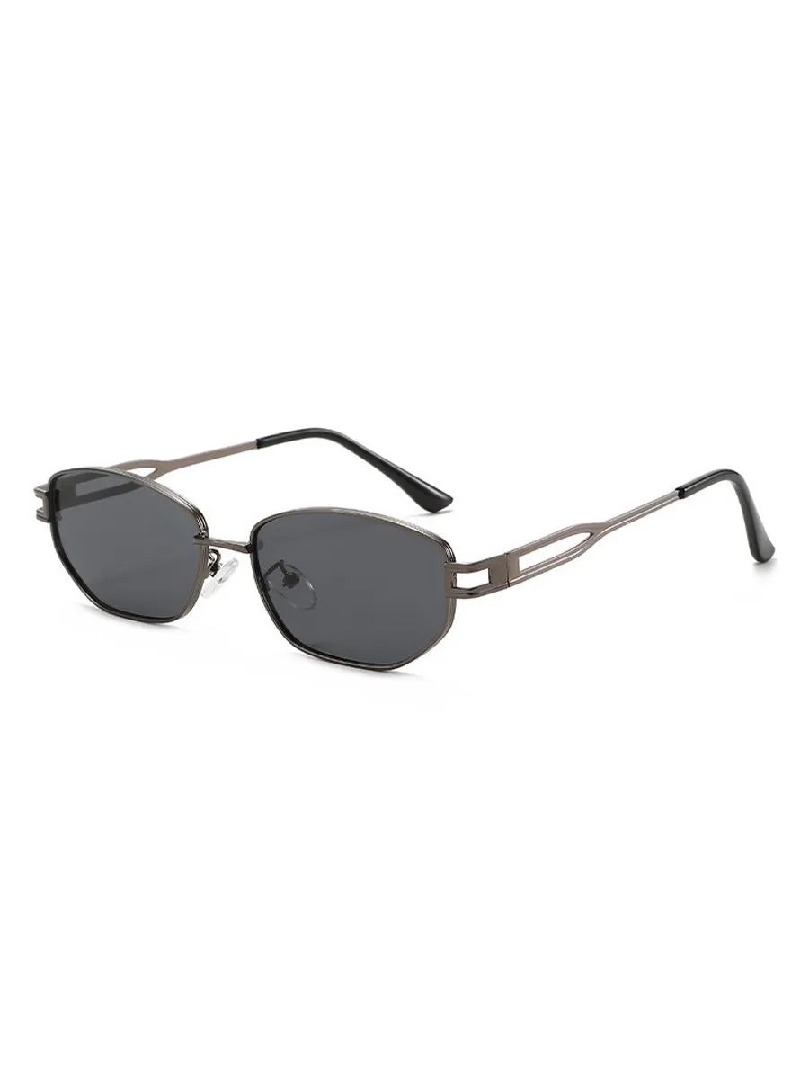 Calliope Metal Rhombus-Frame Sunglasses