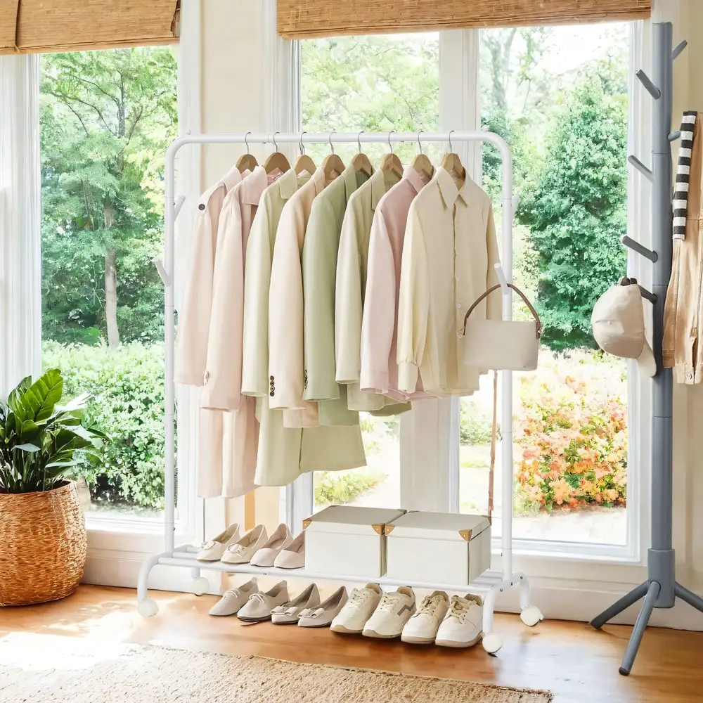 Heavy Duty Single Rod Clothes Rail