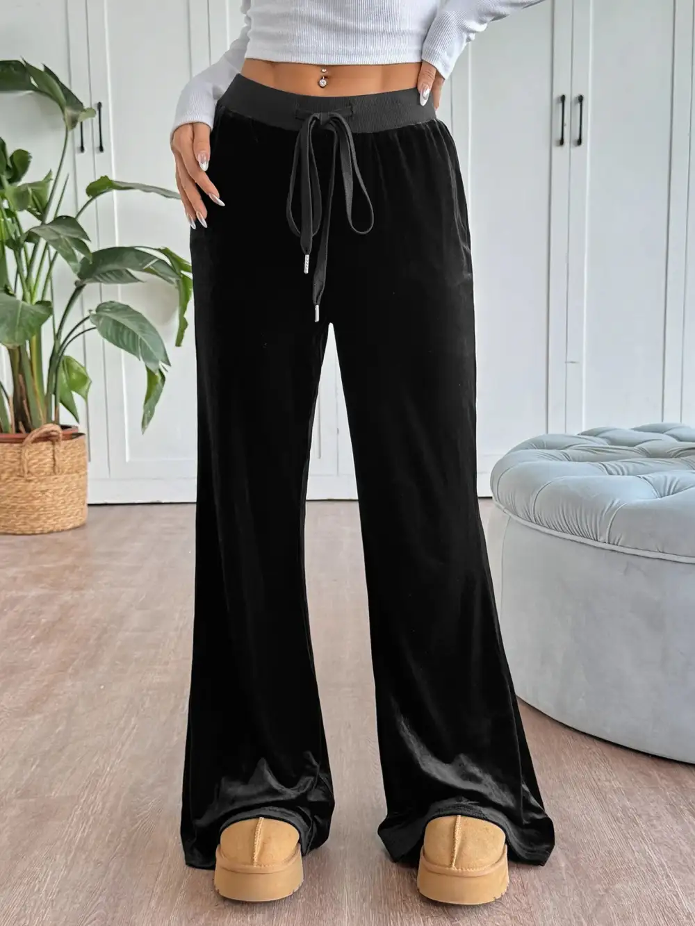 Everyday Wide Leg Drawstring Pants