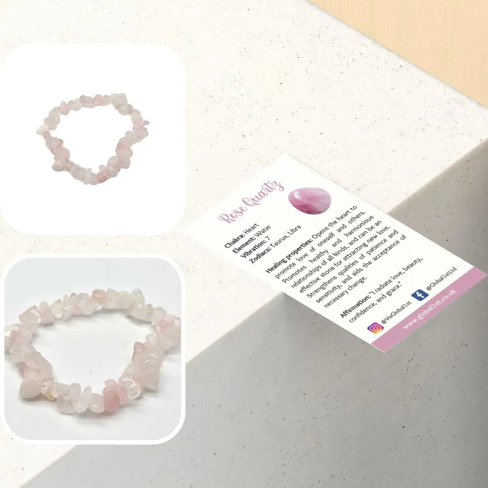 Chip-Stone Stretch Gemstone Crystal Bracelet