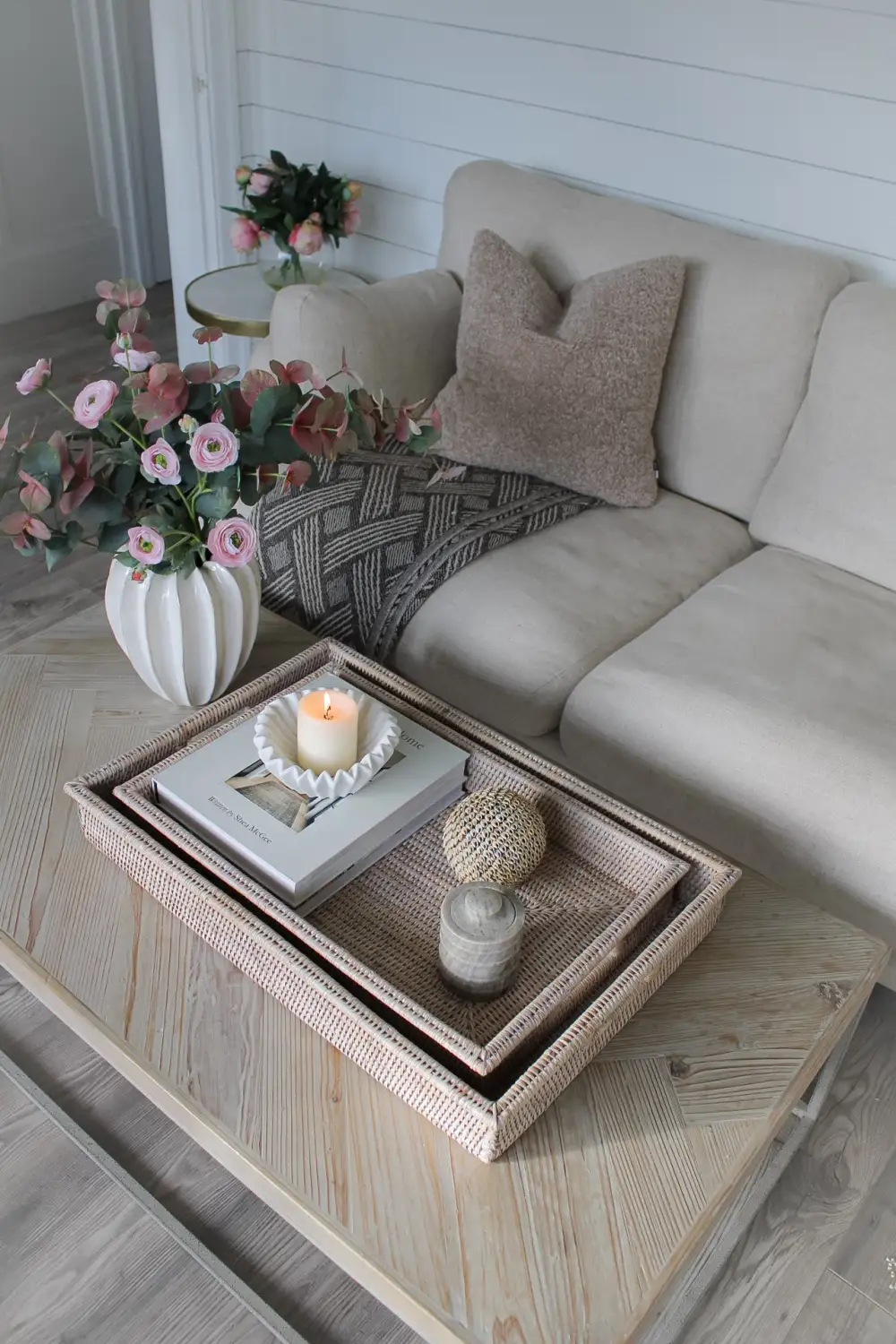 Rattan Coffee Table Tray