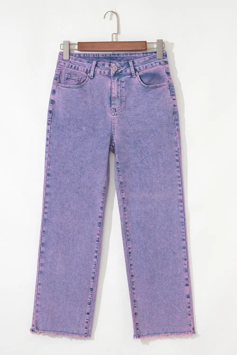 Frayed Hem Denim Jeans