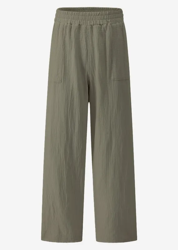 Khaki Muslin Everyday Pants