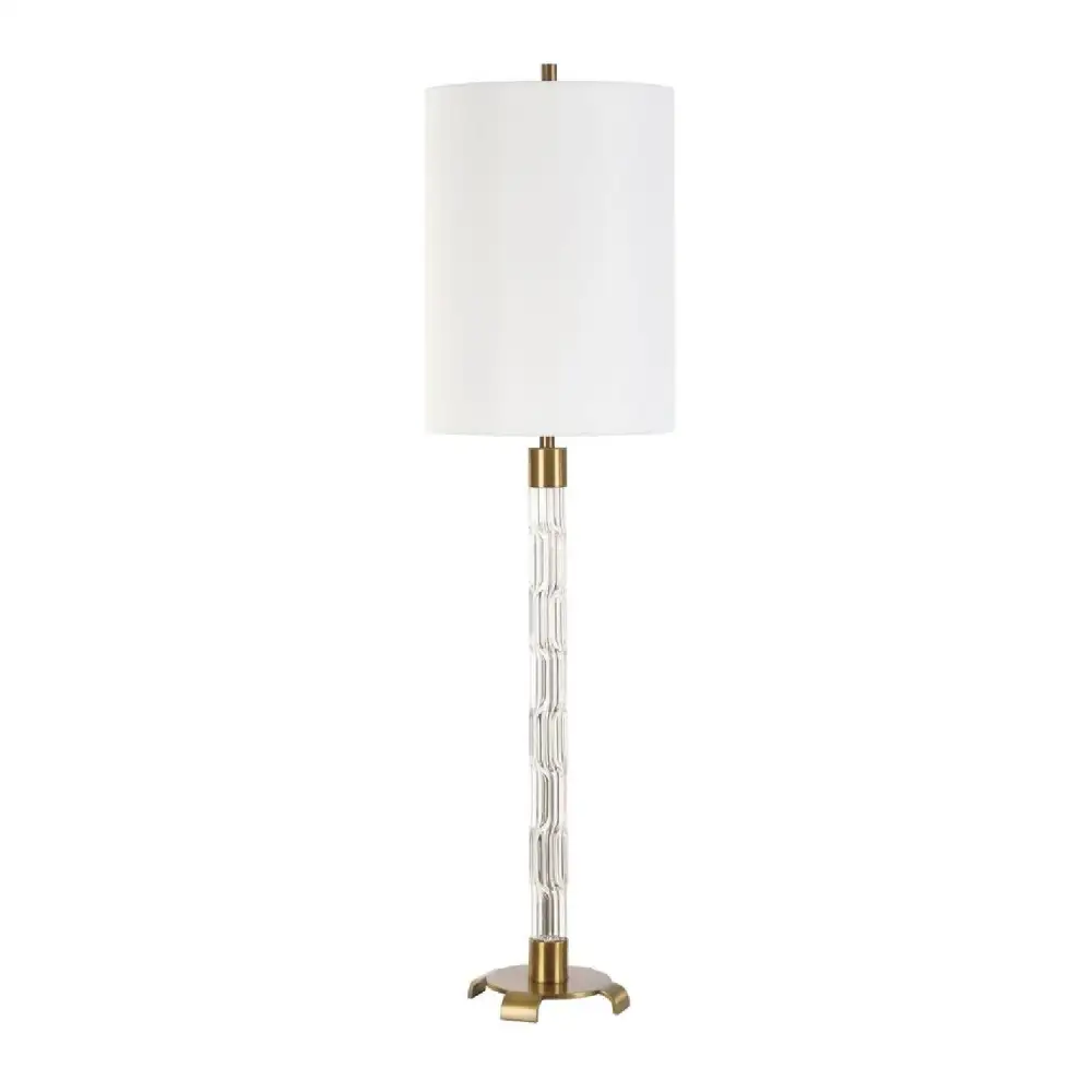 Embossed Crystal Column Buffet Lamp
