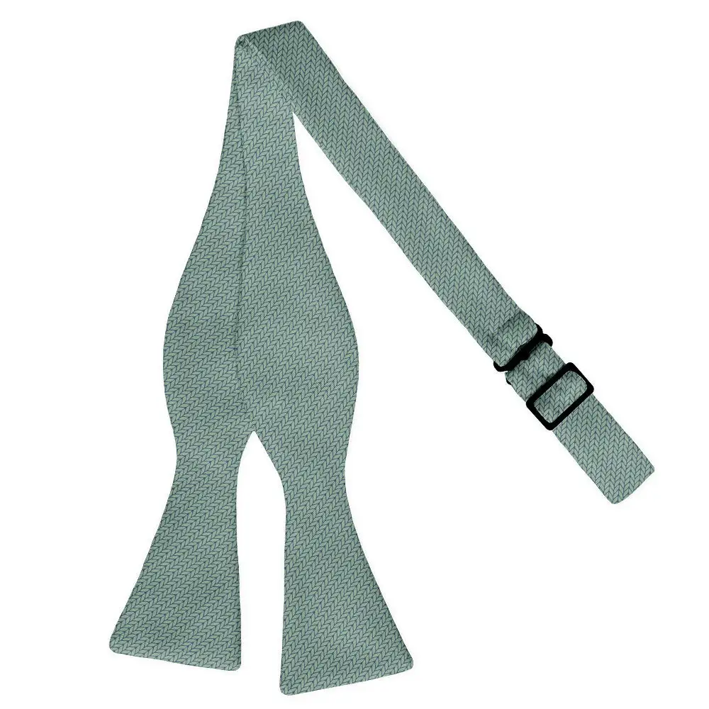 Faux Knit Pattern Bow Tie