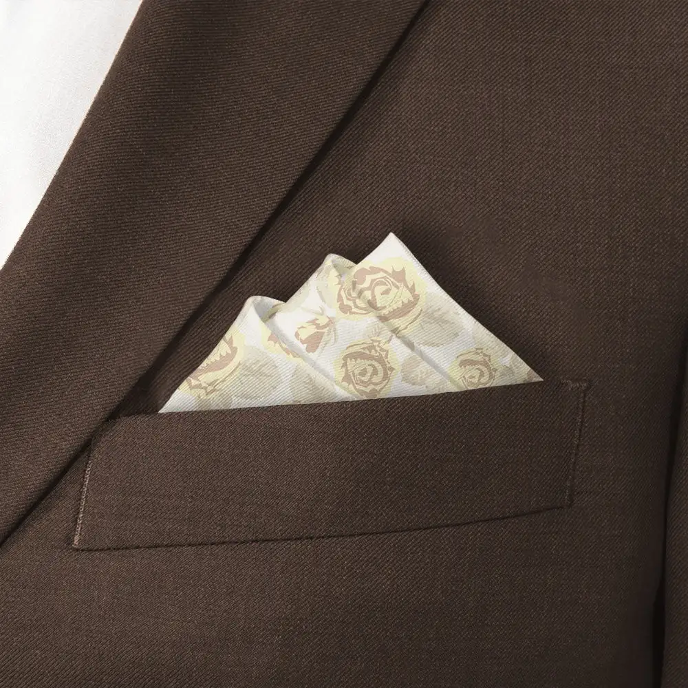 Understated Distinctive Floral Pocket Square