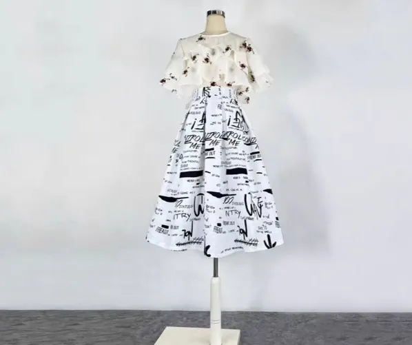 Artful Summer Everyday Casual Skirt