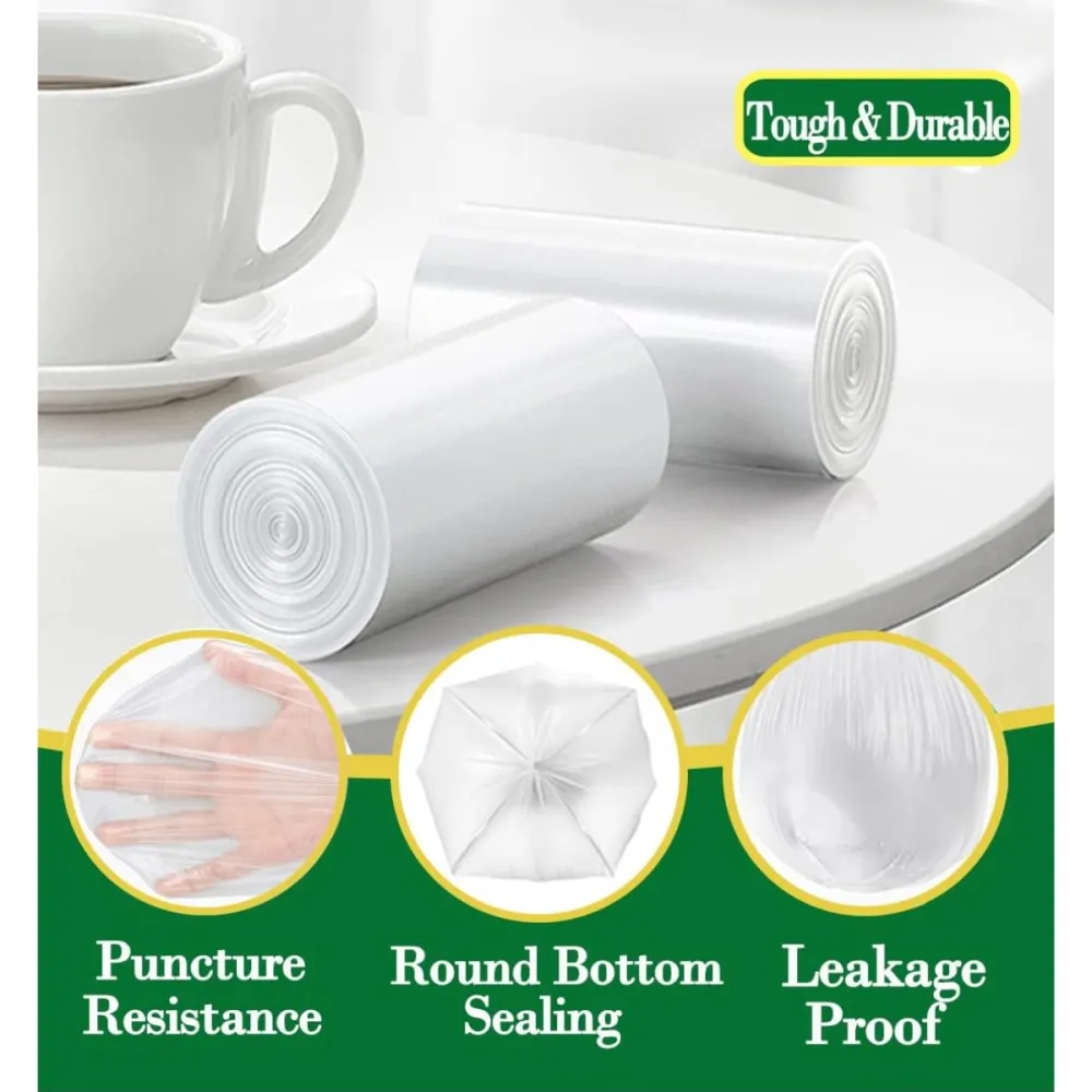 240pcs Clear Disposable Trash Bags