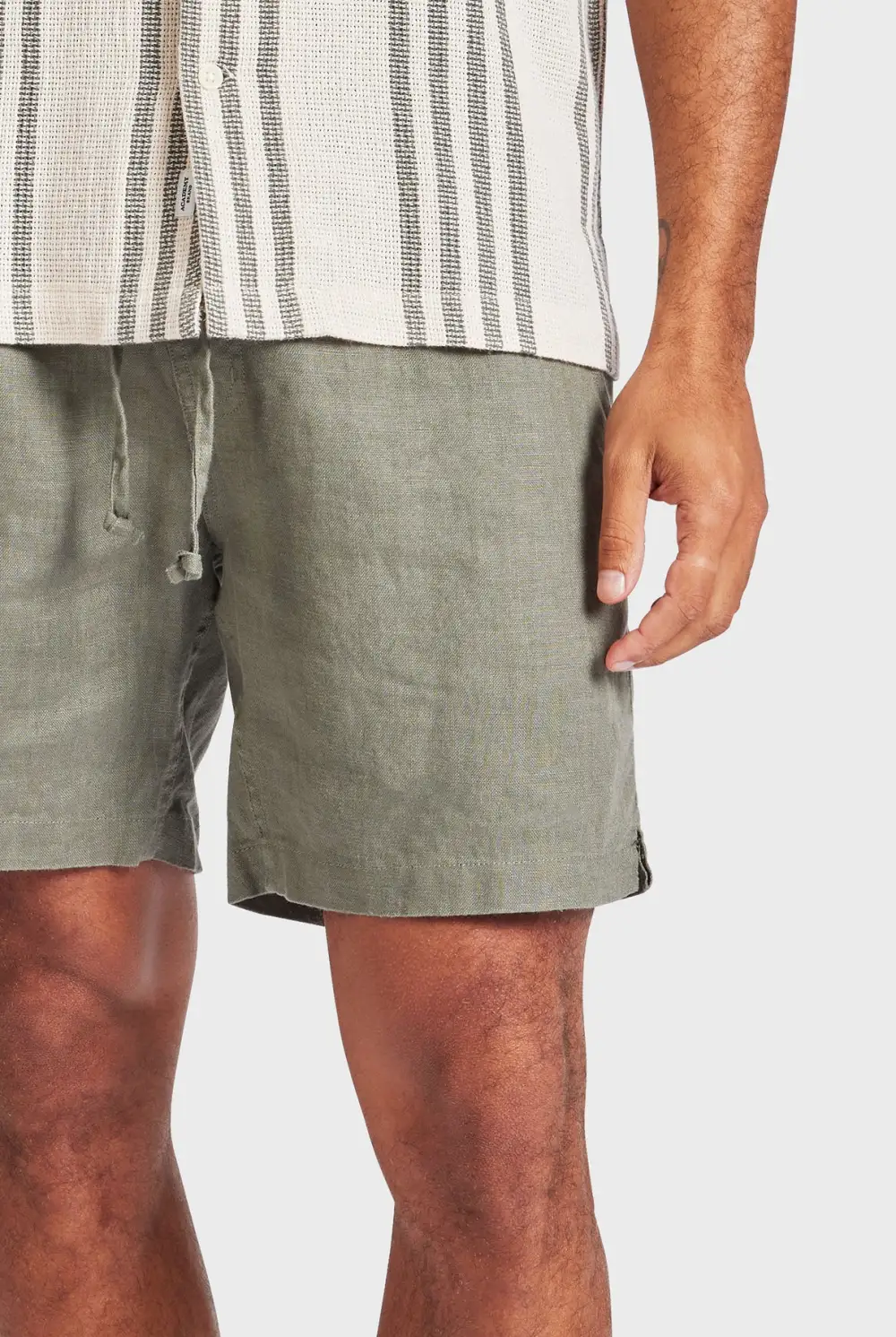 Lightweight Linen Blend Drawstring Vacation Shorts