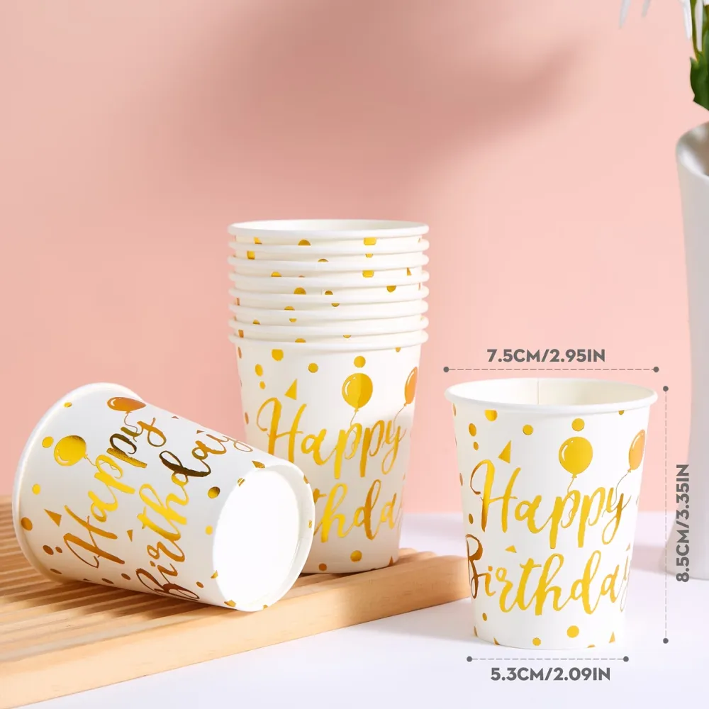 Gold Foil Birthday Cup