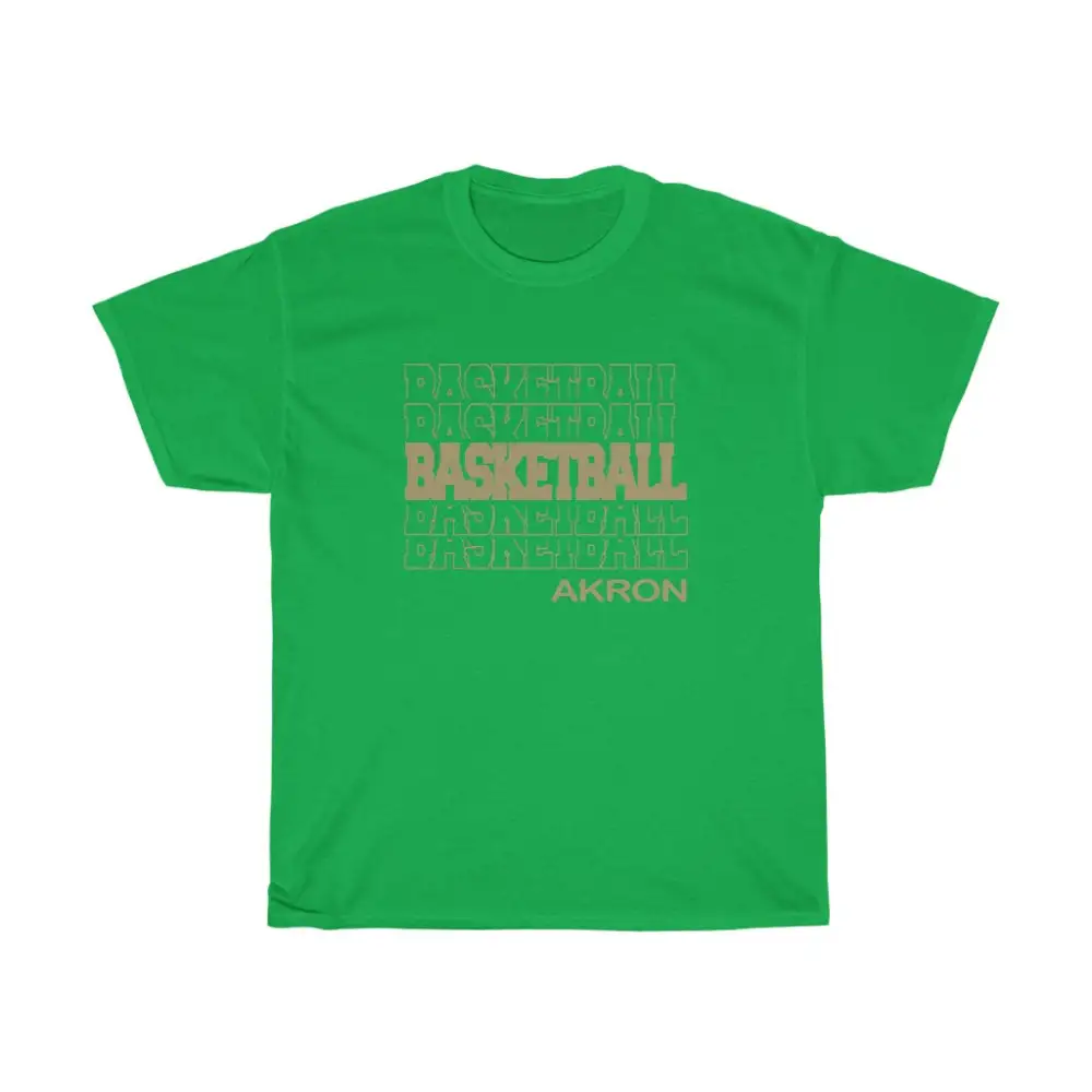 Basketball Akron in Modern Stacked Lettering