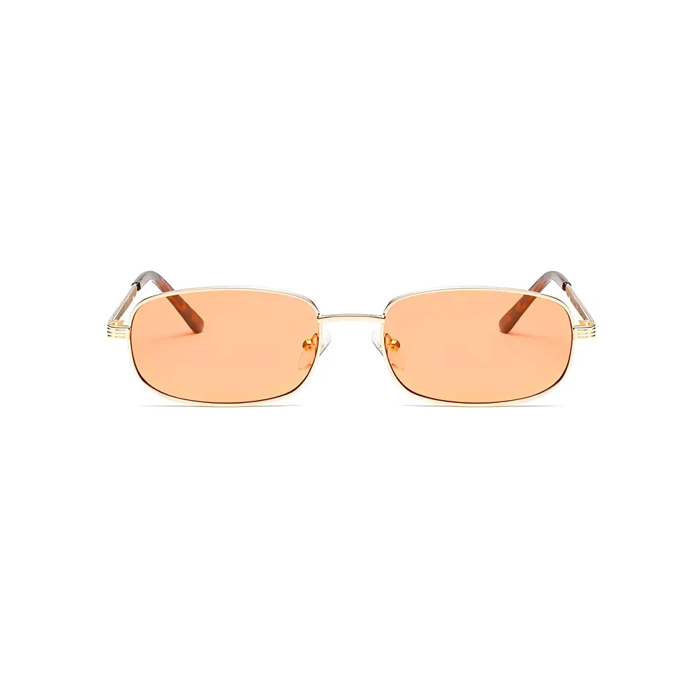 Polished Rectangular UV Protective Alloy Minimalist Fashion Sunglasses