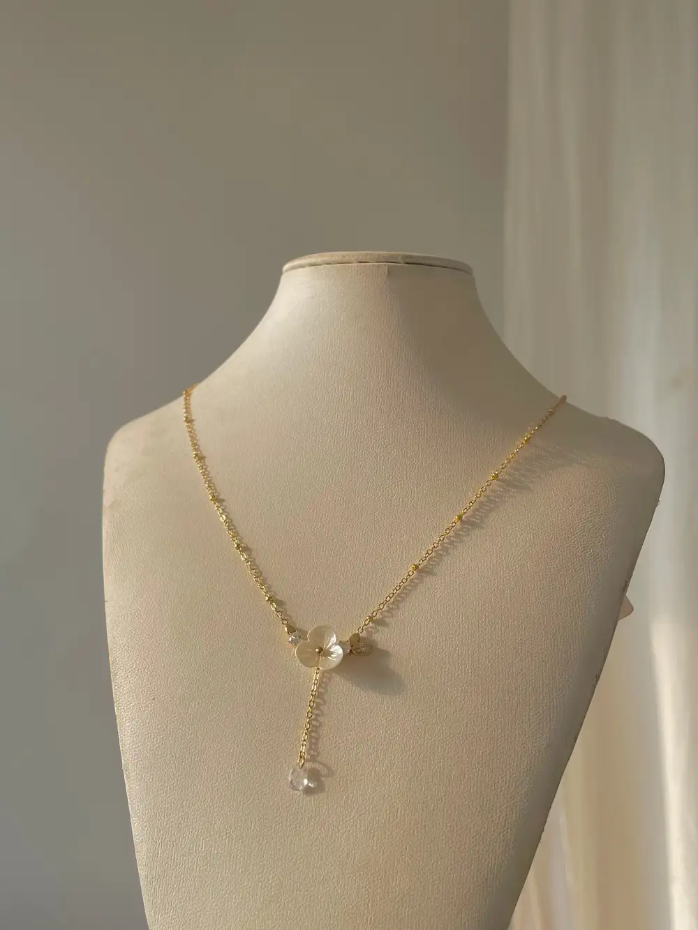 Stainless Steel Crystal Chain Fashion Necklace