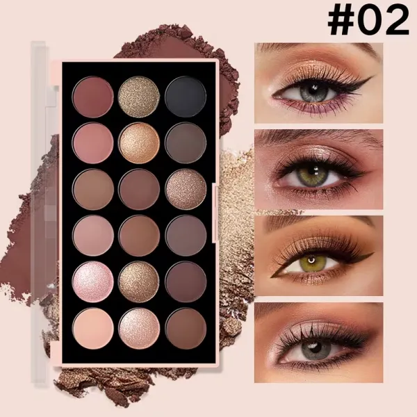 Glittery & Blendable 18-Color Eyeshadow Palette