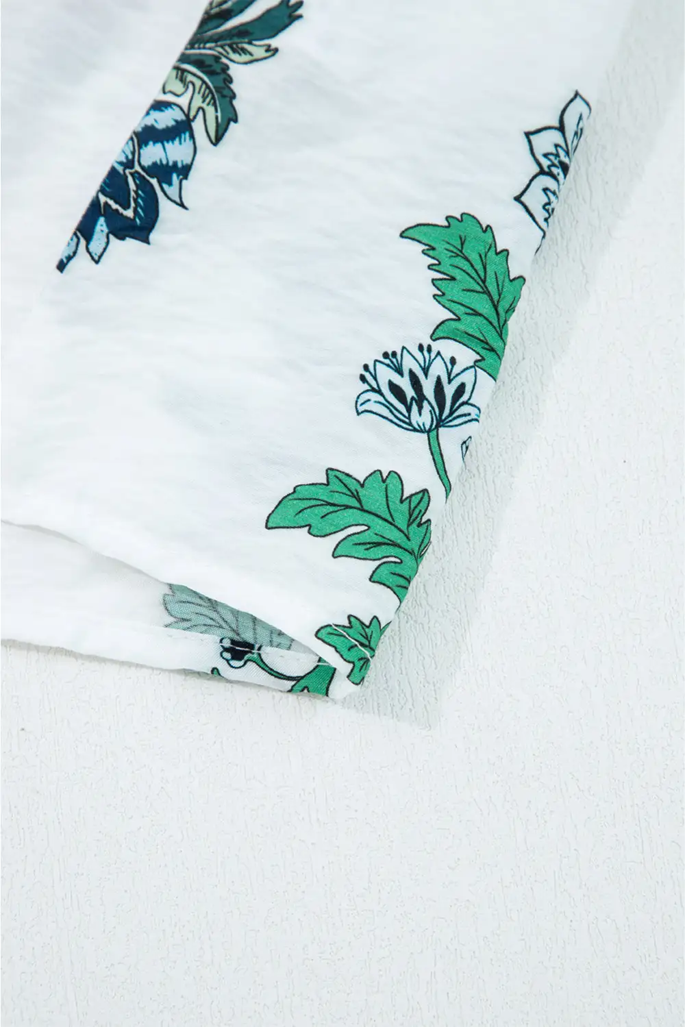 Floral Frilled V-Neck Shirt Blouse