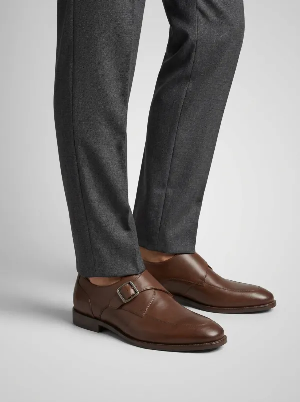 Men's Classic Leather Monk Strap Dress Shoes