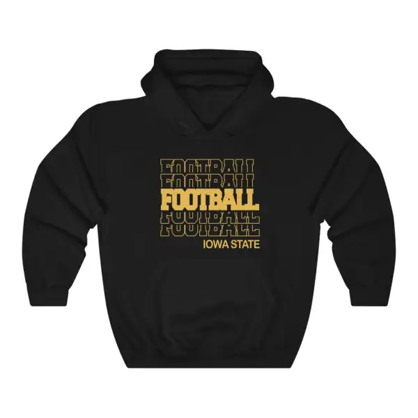Football Stacked Letter Hoodie