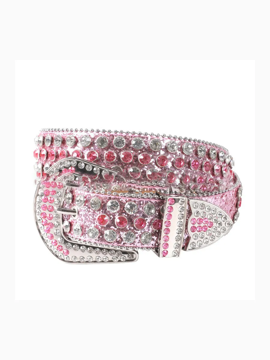 Marisol Women's Rhinestone Leather Belt