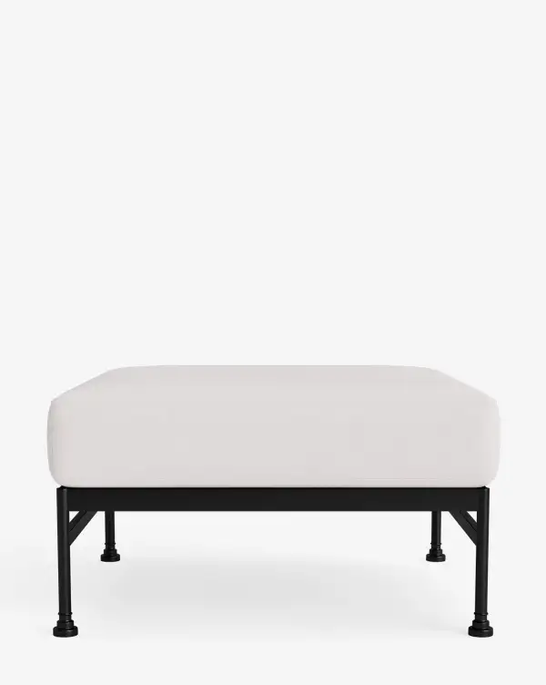 Curved Aluminum Ottoman