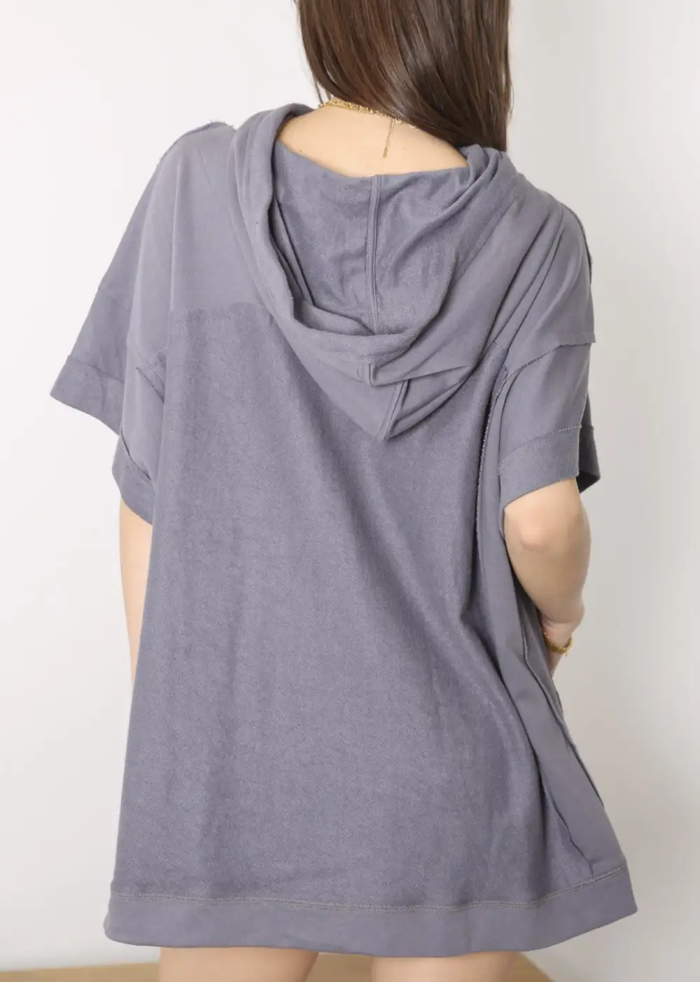 Relaxed Everyday Short-Sleeve Hoodie