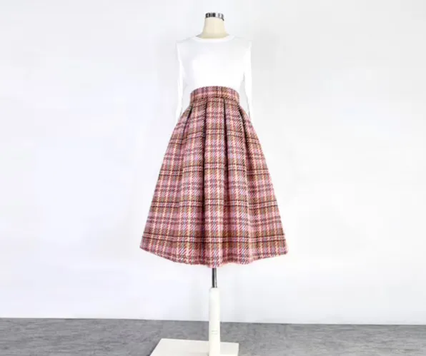 Minimal Layering Everyday Casual Wool Skirt
