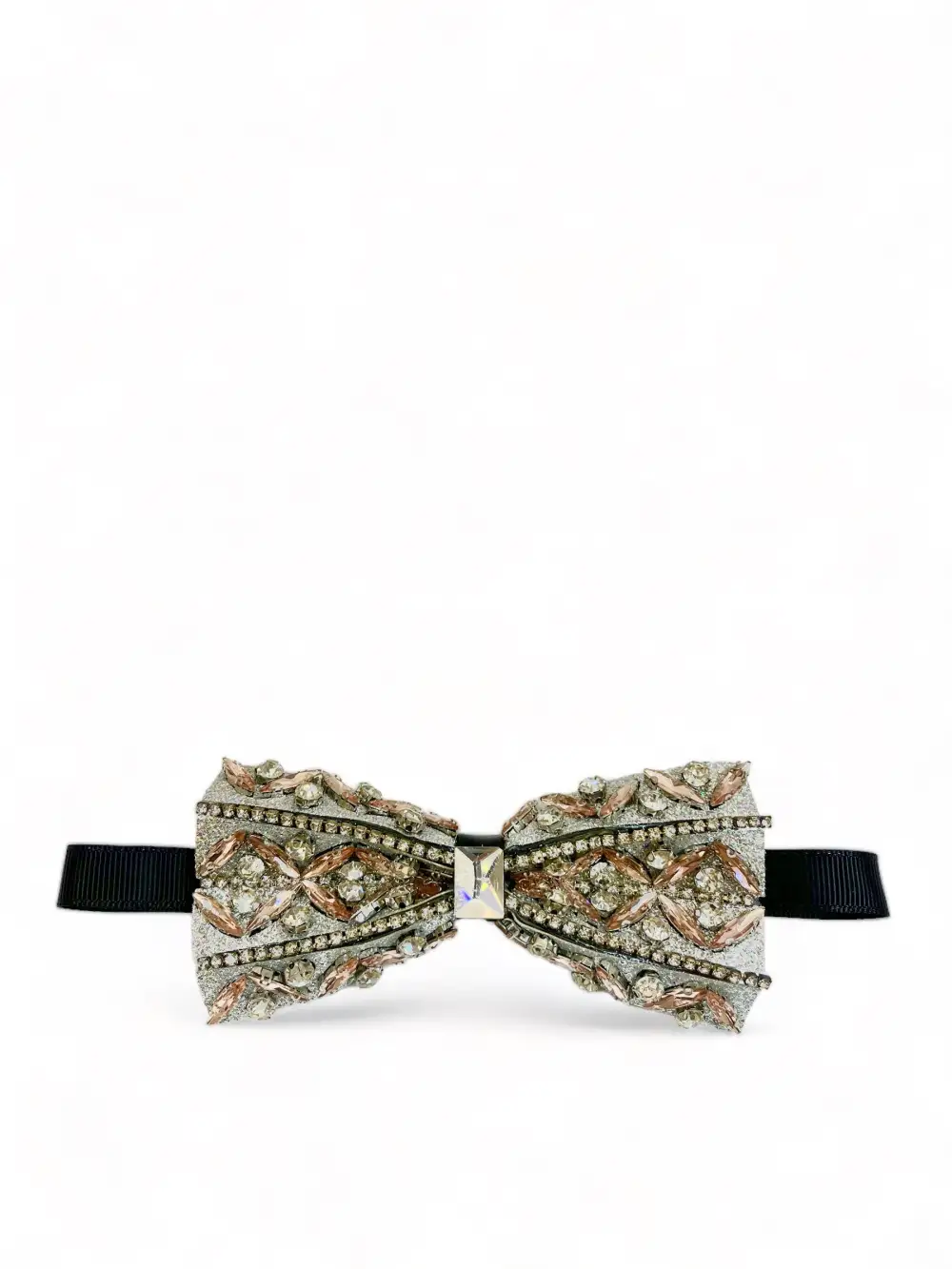 Suave Jeweled Polyester Pre-Tied Bow Tie