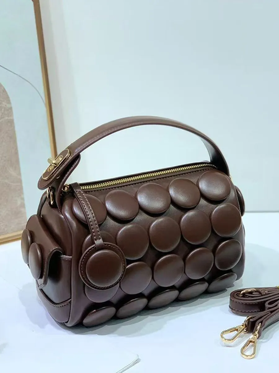 Rhea Button Cylinder Bag