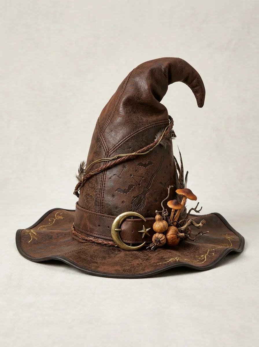 Gothic-Inspired Mushroom Halloween Witch Hat