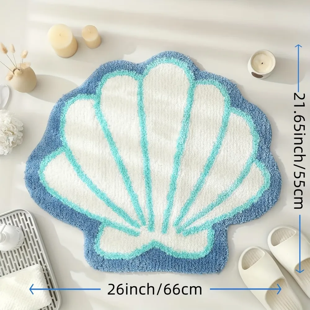 Cute Seashell Bath Mat