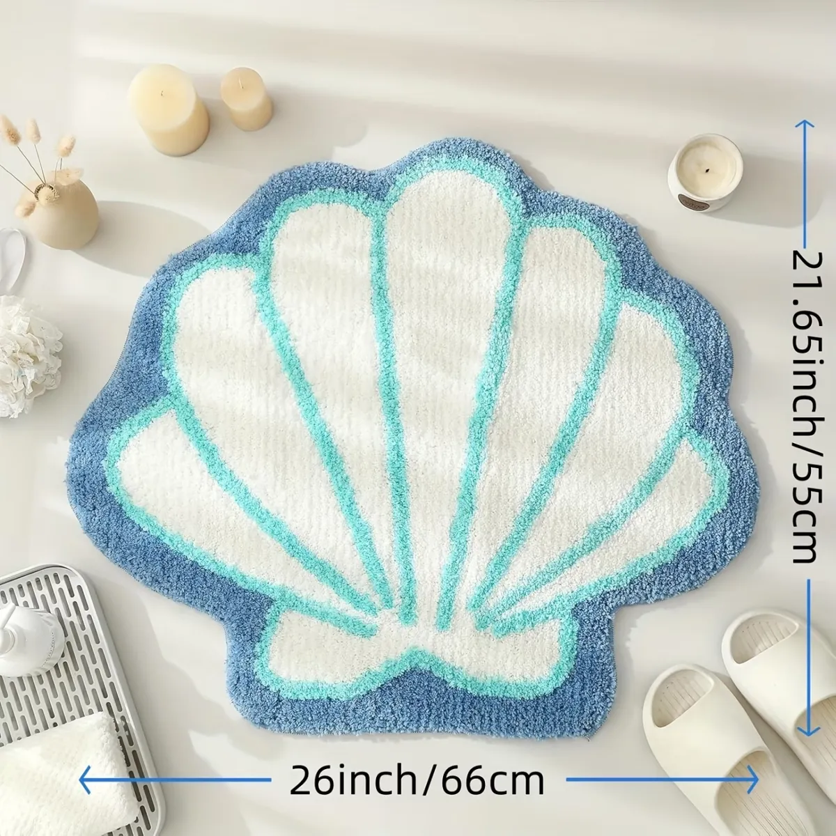 Cute Seashell Bath Mat