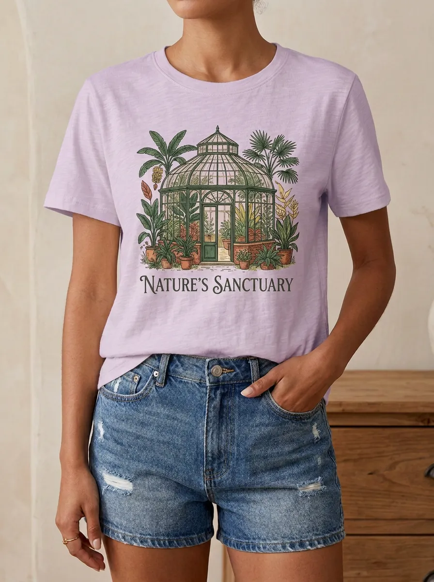 Nature Sanctuary Greenhouse Botanical T-Shirt