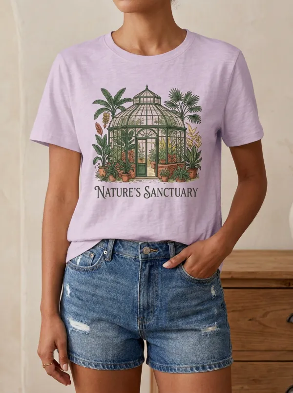 Nature Sanctuary Greenhouse Botanical T-Shirt