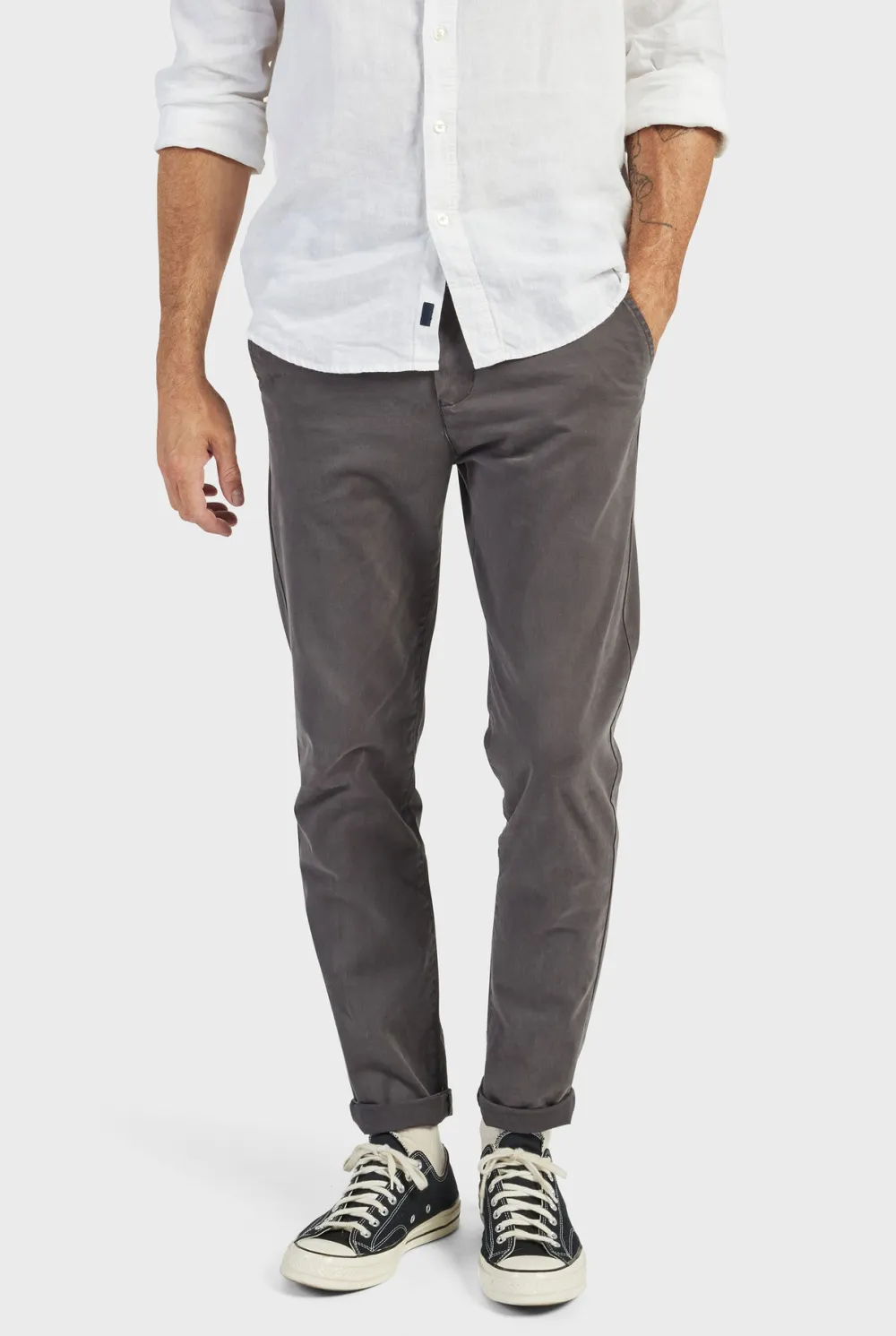 Classic Straight Leg Cotton Chino Pants