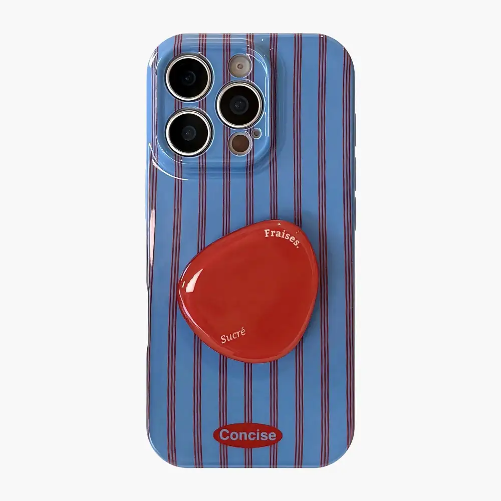 Graphic Glossy Raised Grip Phone Case