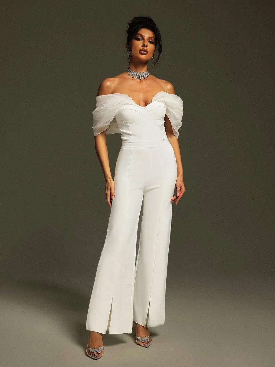 Emelia Off Shoulder Bandage Jumpsuit