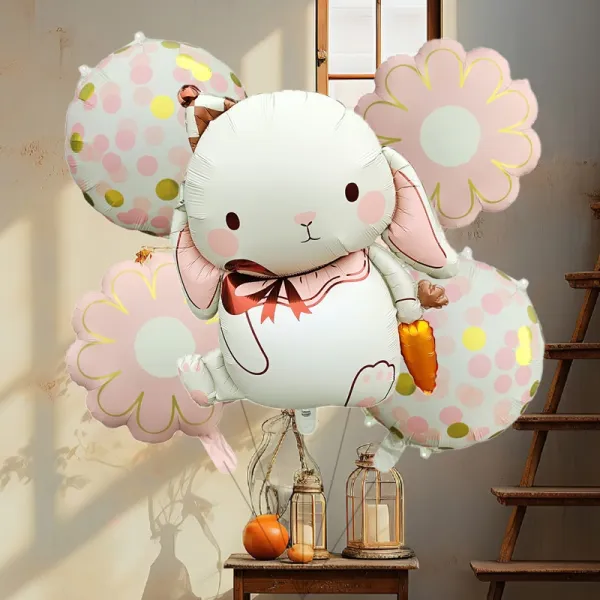 5Pcs Bunny Balloon Bouquet Set
