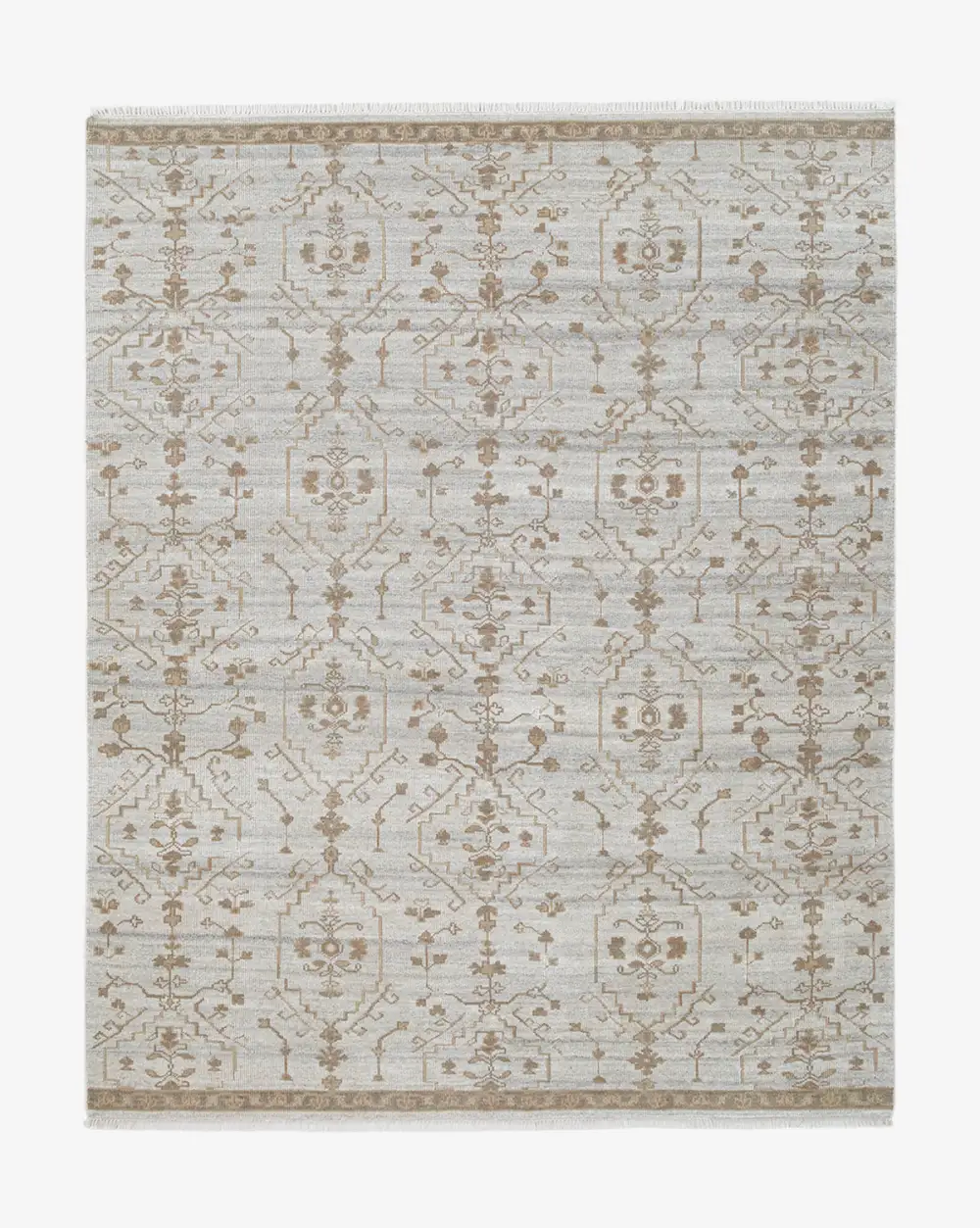 Textural Durable-Weave Hand-Knotted Wool Area Rug
