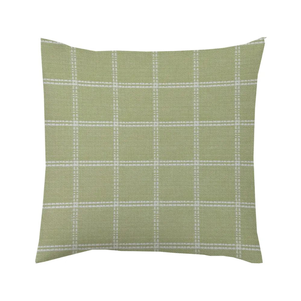 Self-Welt Plaid Throw Pillow