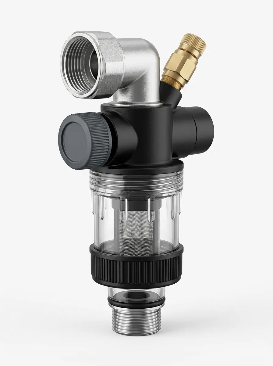 Mesh-Strainer Water Heater Sediment Flush Attachment