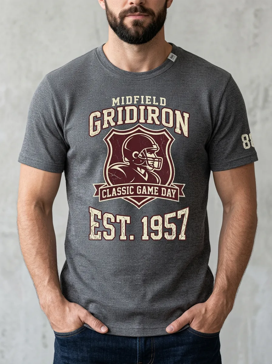Men's Football Fan Gridiron Helmet EST 1957 Printed T-shirt