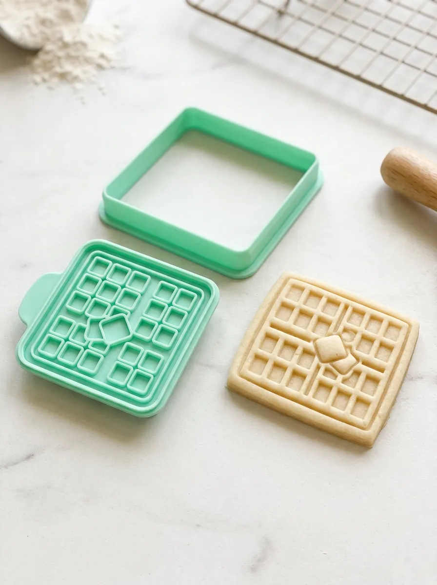 Baker's Waffle Pattern Square Dessert Stamp