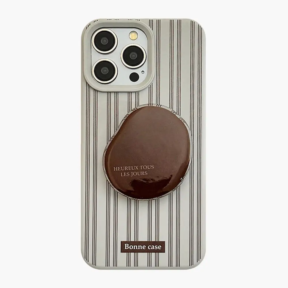 Striped Stand Glossy Phone Case