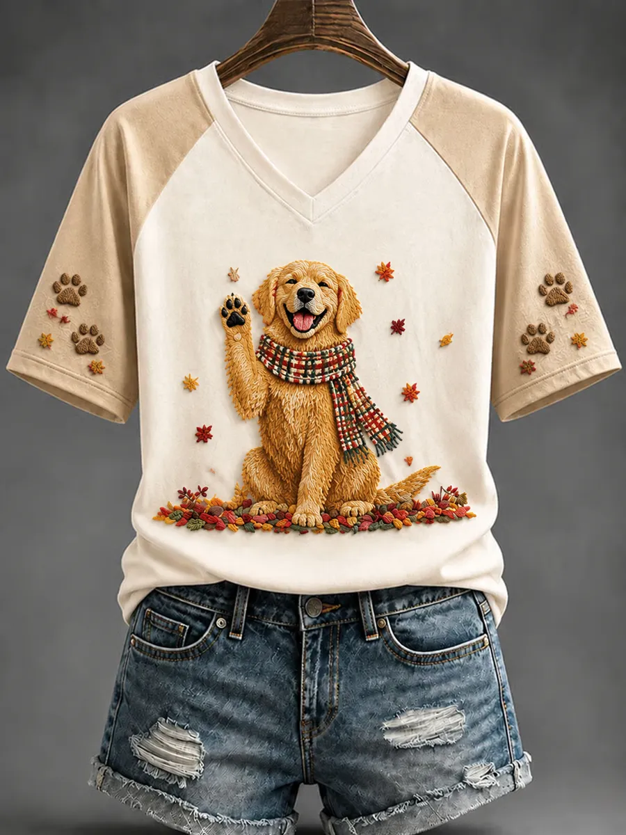 Women's Autumn Animal Series Casual T-shirt