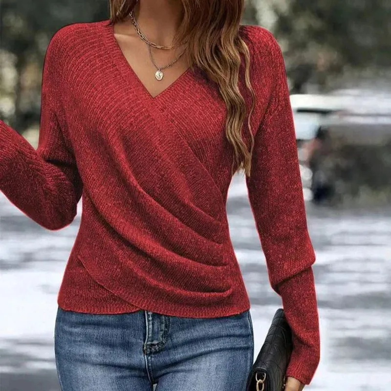Spring V-Neck Wrap Top