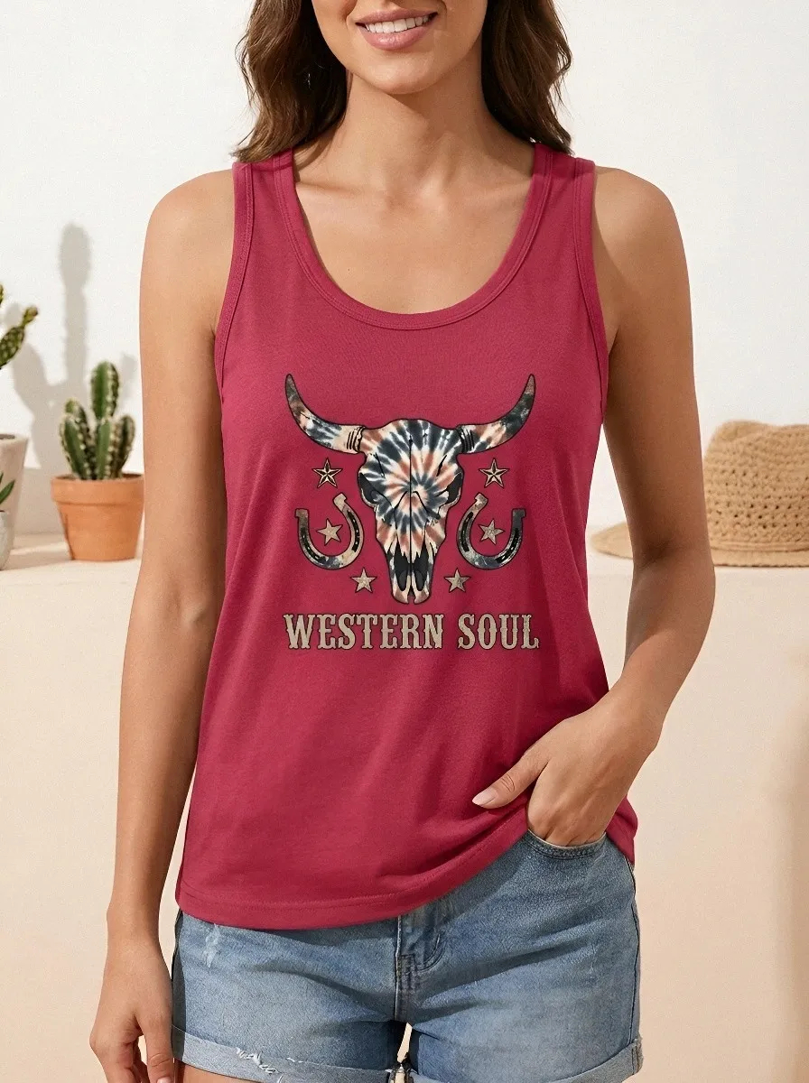 Western Soul Bull Tank Top