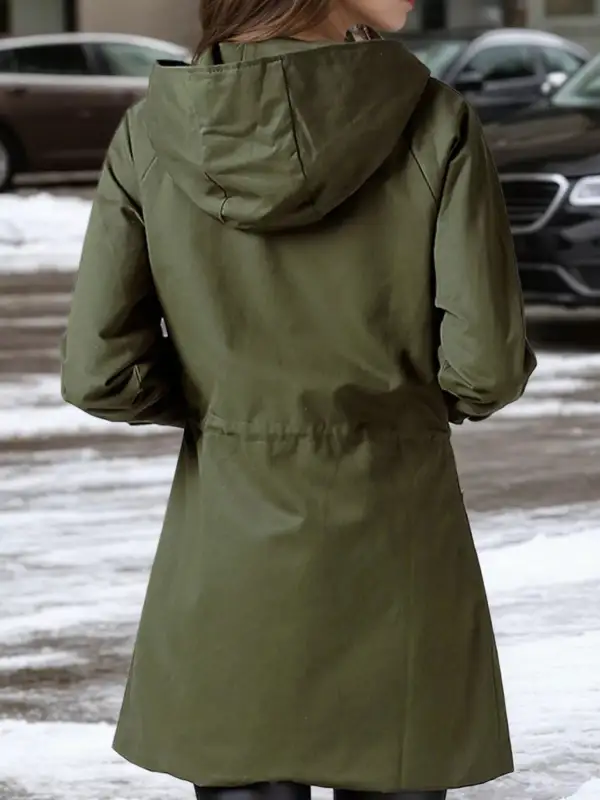 Plus Size Hooded Drawstring Waist
