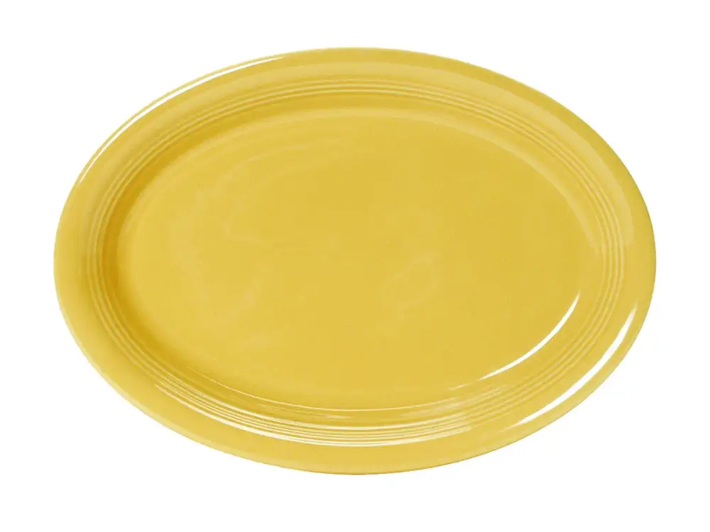 Concentric Pattern Oval Service Platter